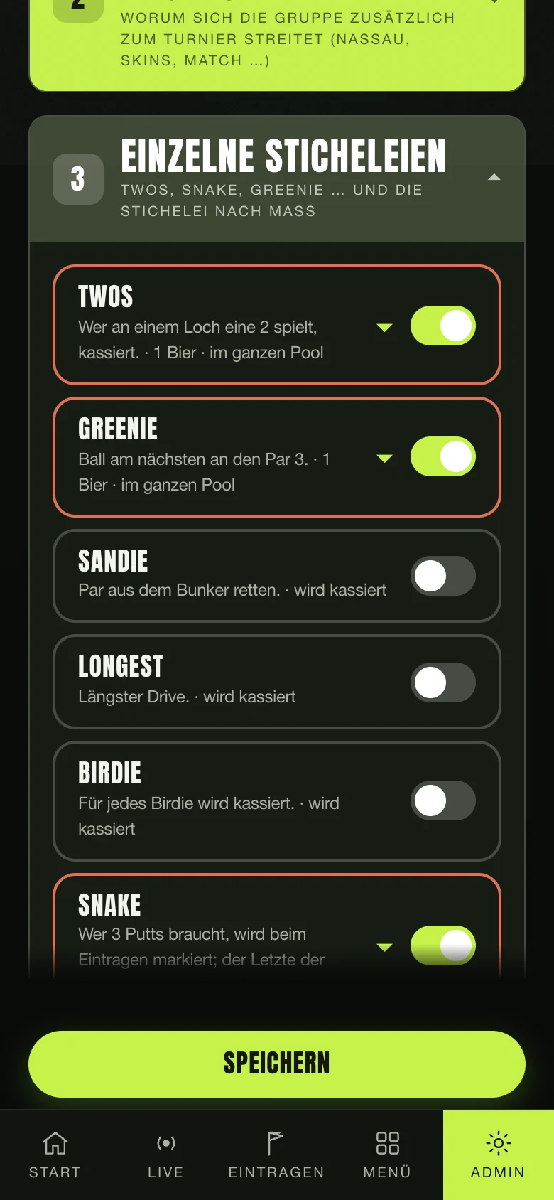 Die Sticheleien des Pools, eingerichtet